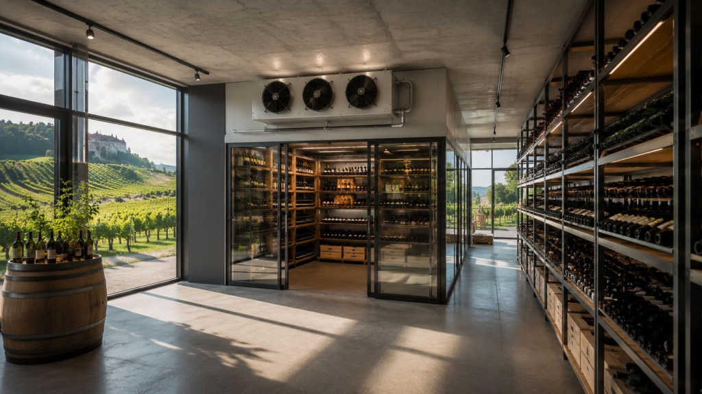 Moderne Weinlagerung und professionelle Kühltechnik für Weingüter in Gerolzhofen